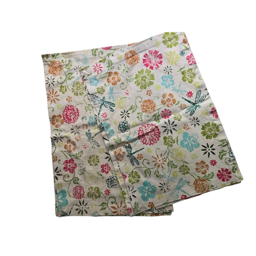 Park Designs Floral Dragonfly Cotton Hand Towels Set of 2 Placemats 13x19